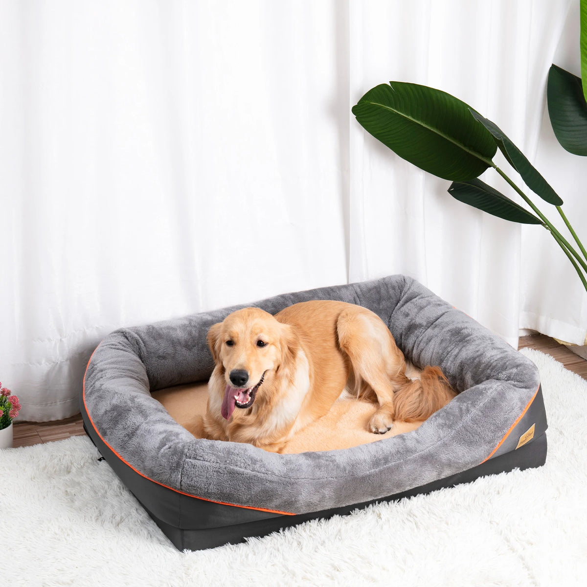Bingopaw Premium Fleece Dog Bed With Removable Washable Cover