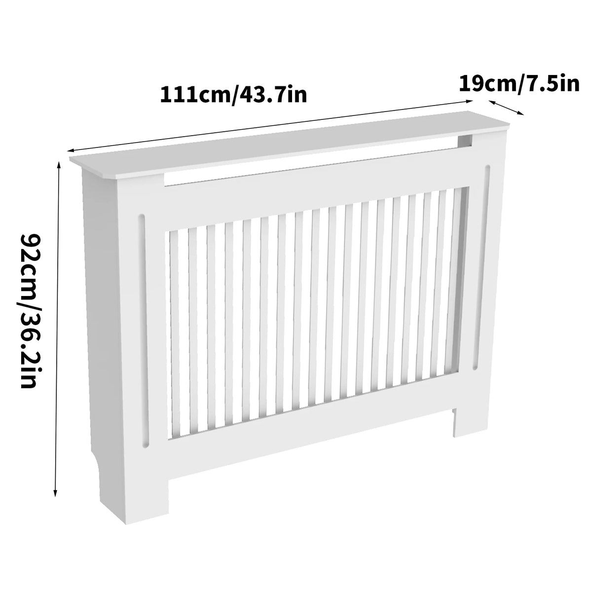 Modern Wooden Radiator Cover Cabinet With Decorative Grill Shelf