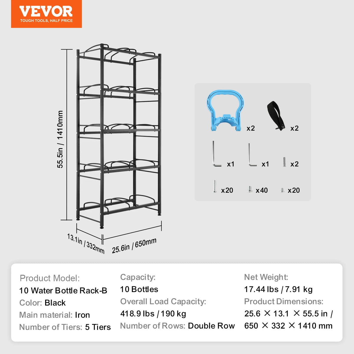 SucceBuy Three Tier Water Bottle Holder Rack For Kitchen Storage