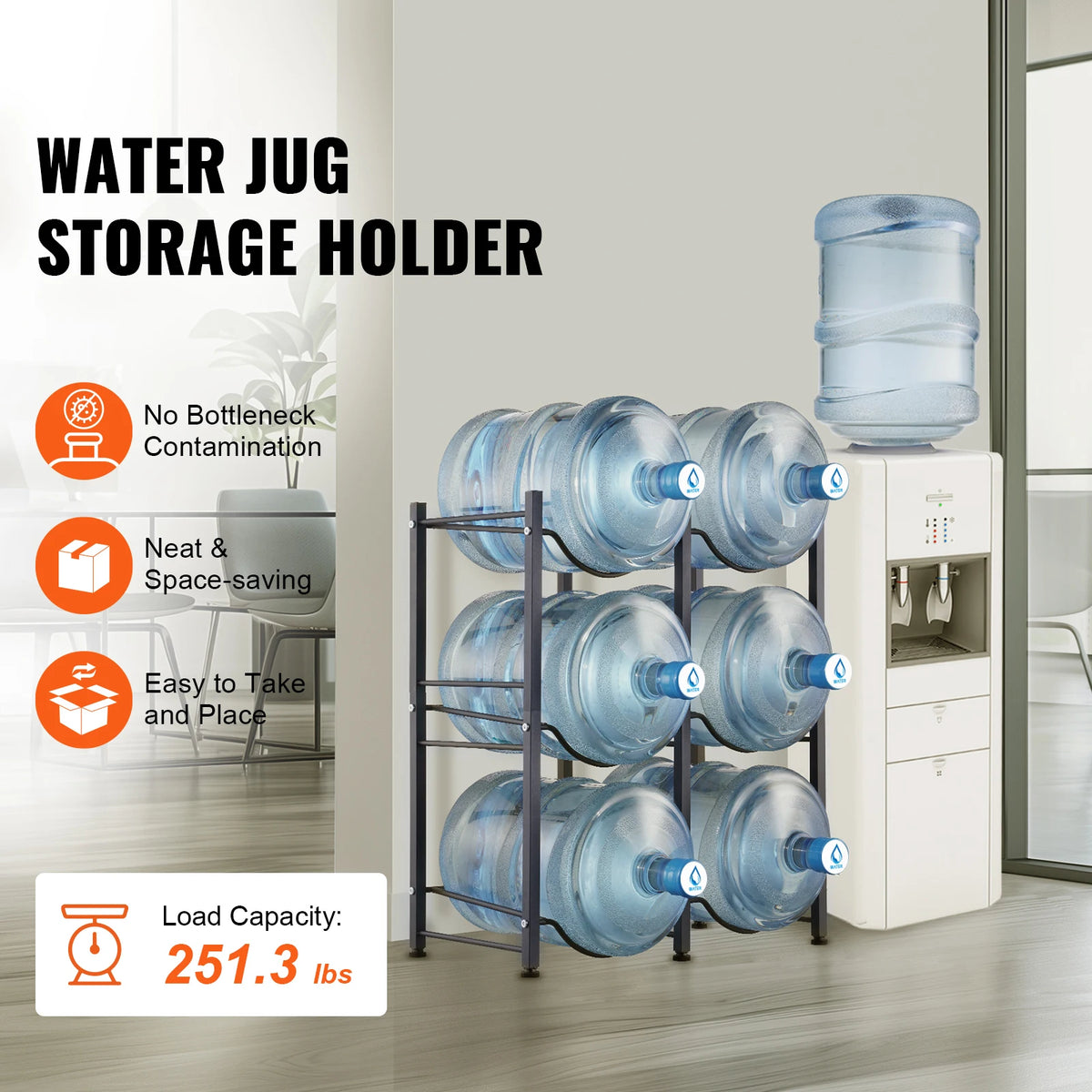 SucceBuy Three Tier Water Bottle Holder Rack For Kitchen Storage