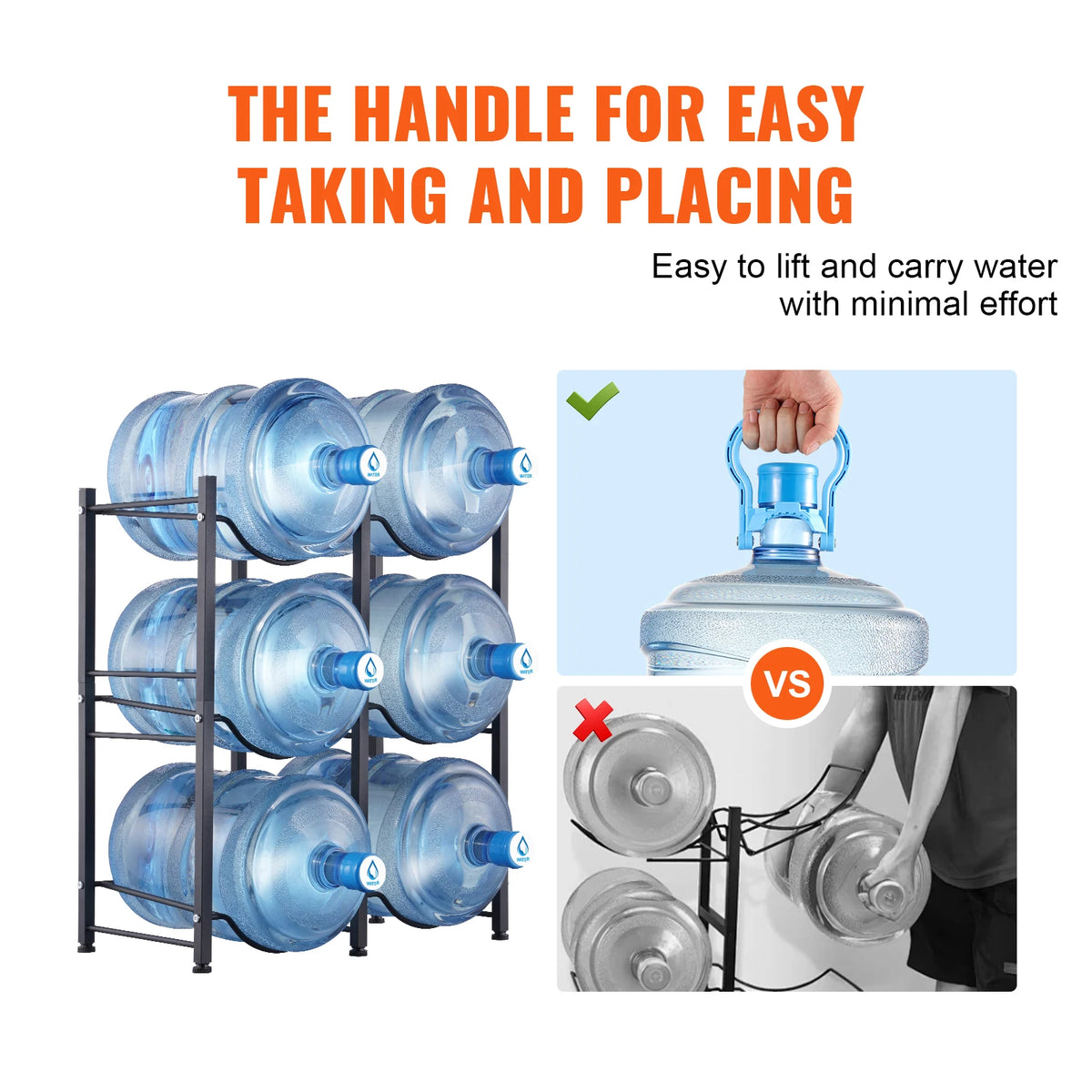 SucceBuy Three Tier Water Bottle Holder Rack For Kitchen Storage