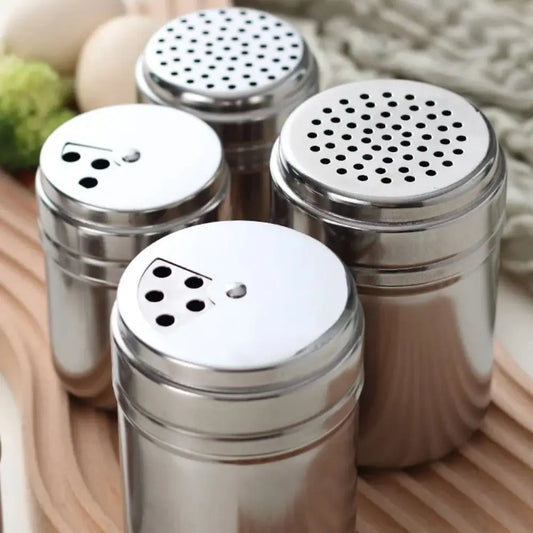 Stainless Steel Rotating Seasoning Jar Spice Pepper Shaker