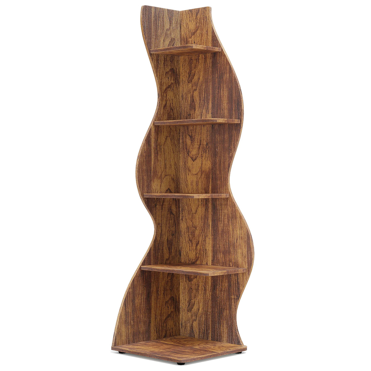 Tribesigns Modern Corner Shelf Bookcase Storage Rack
