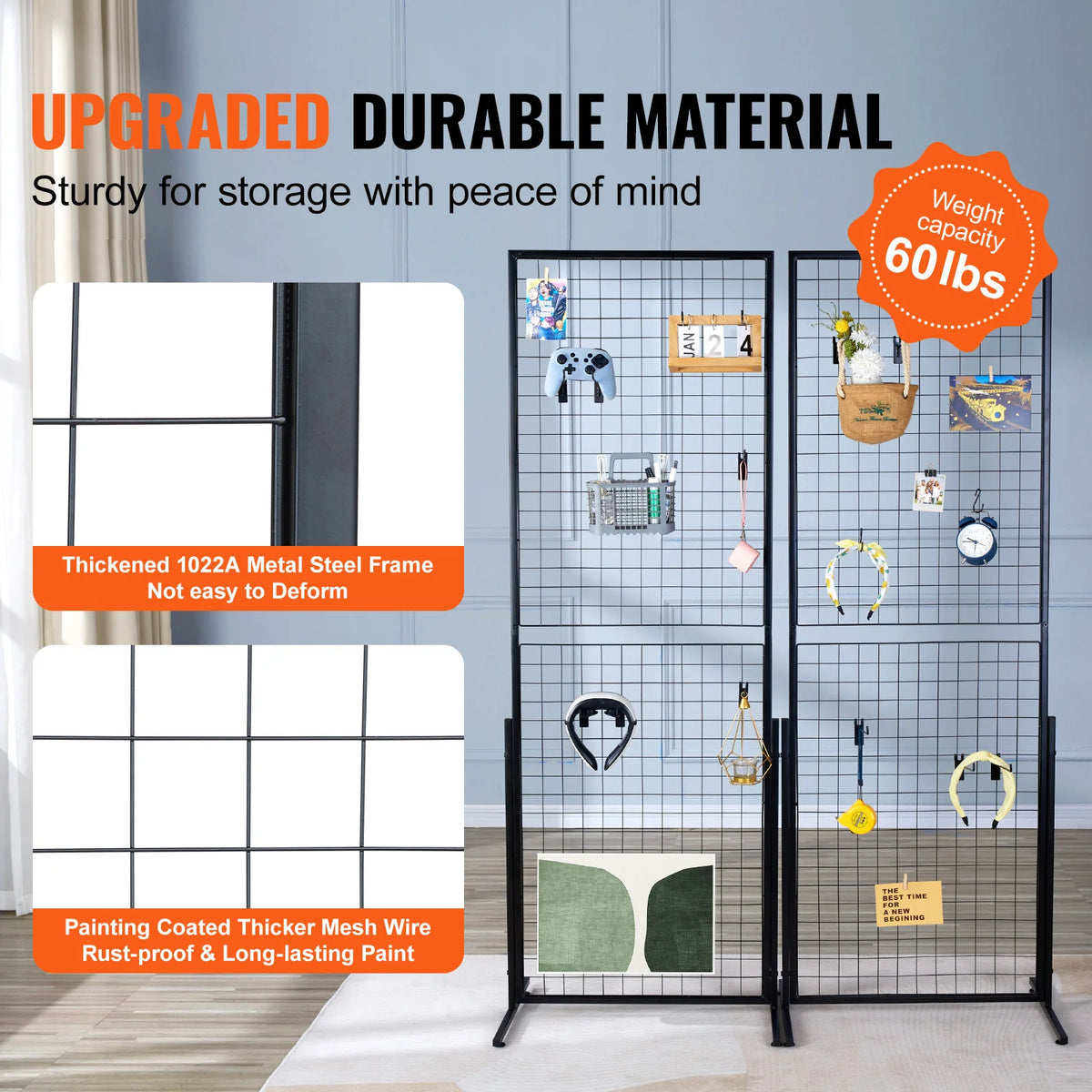 SucceBuy Double Sided Gridwall Display Rack With Hooks