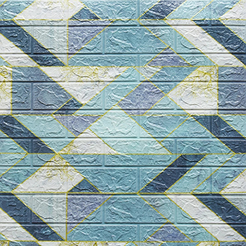 10Pcs 3D Brick Wall Stickers DIY Self Adhensive Decor Foam Waterproof Wall Covering Wallpaper for TV Background Kids Living Room