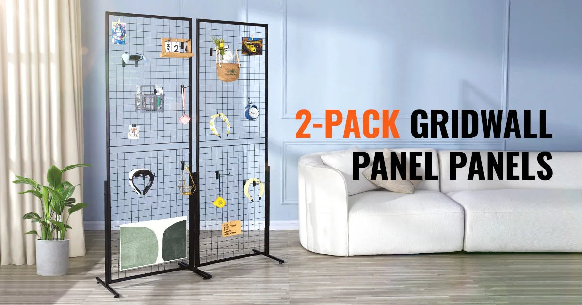 SucceBuy Double Sided Gridwall Display Rack With Hooks