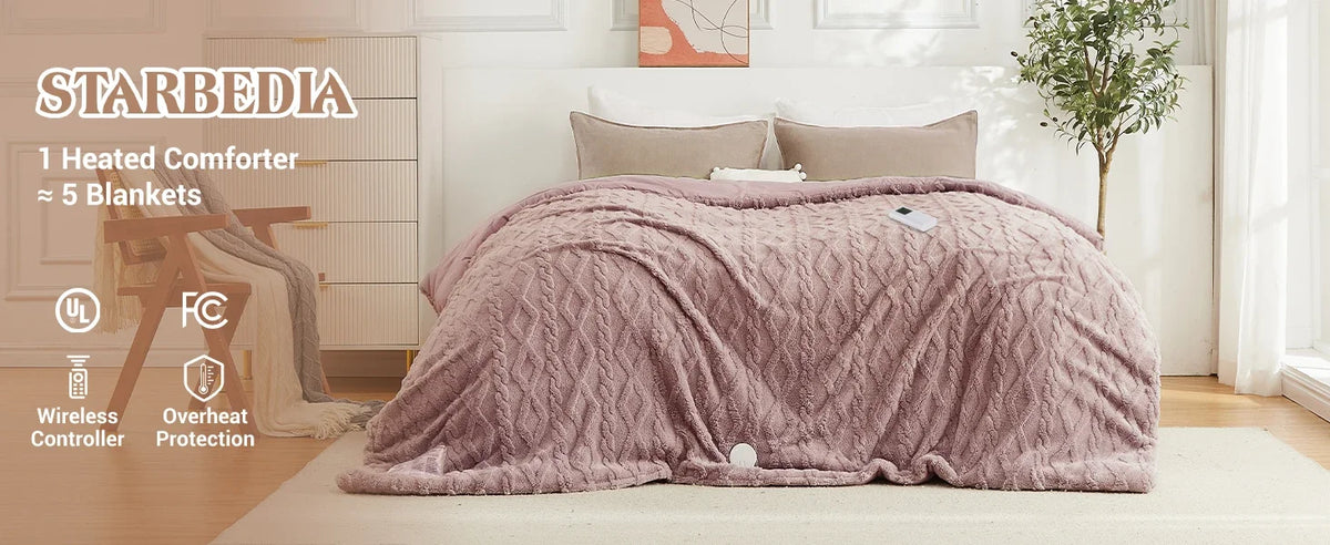 Twister CK Electric Heated Comforter With Dual Controller For Cozy Warmth