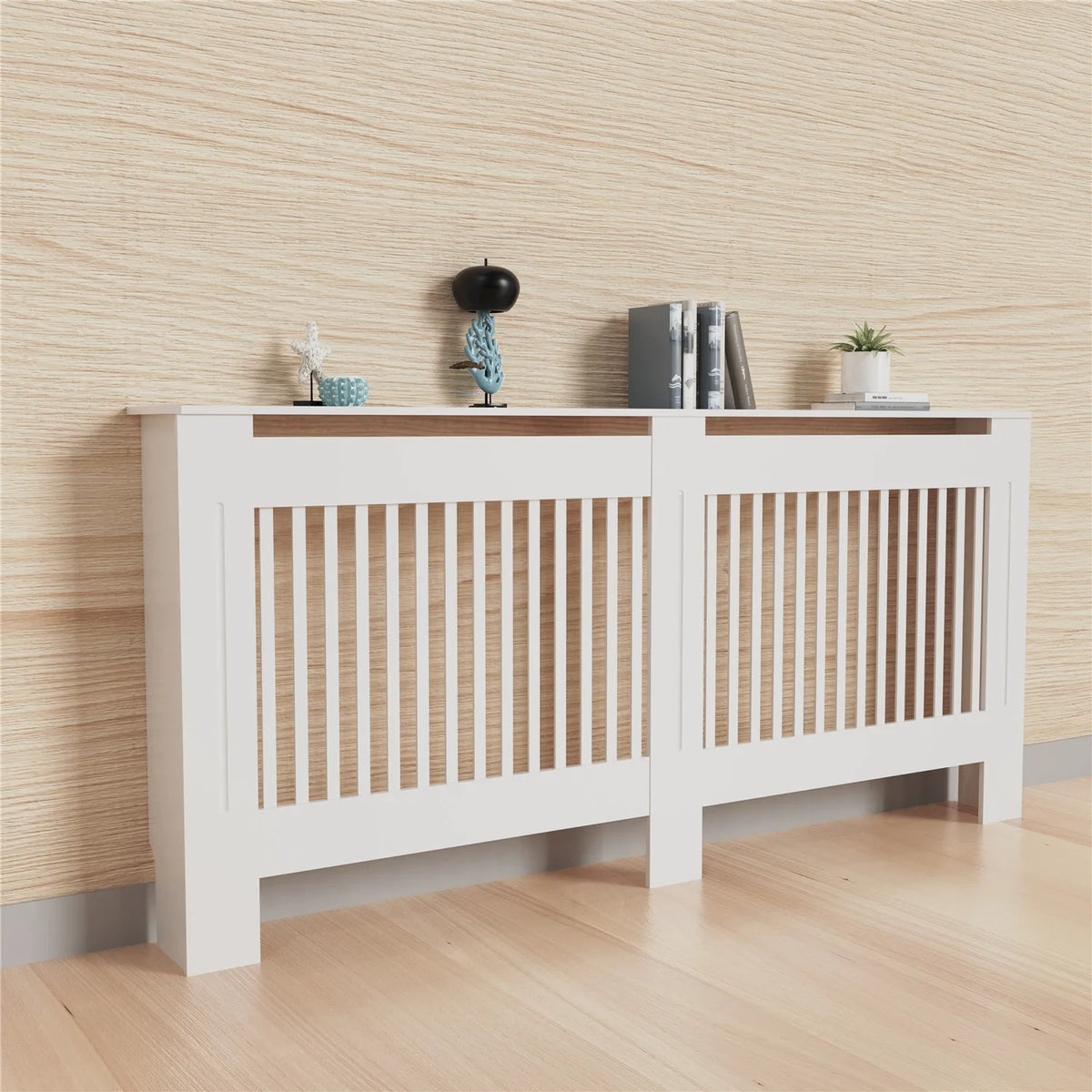 Modern Wooden Radiator Cover Cabinet With Decorative Grill Shelf
