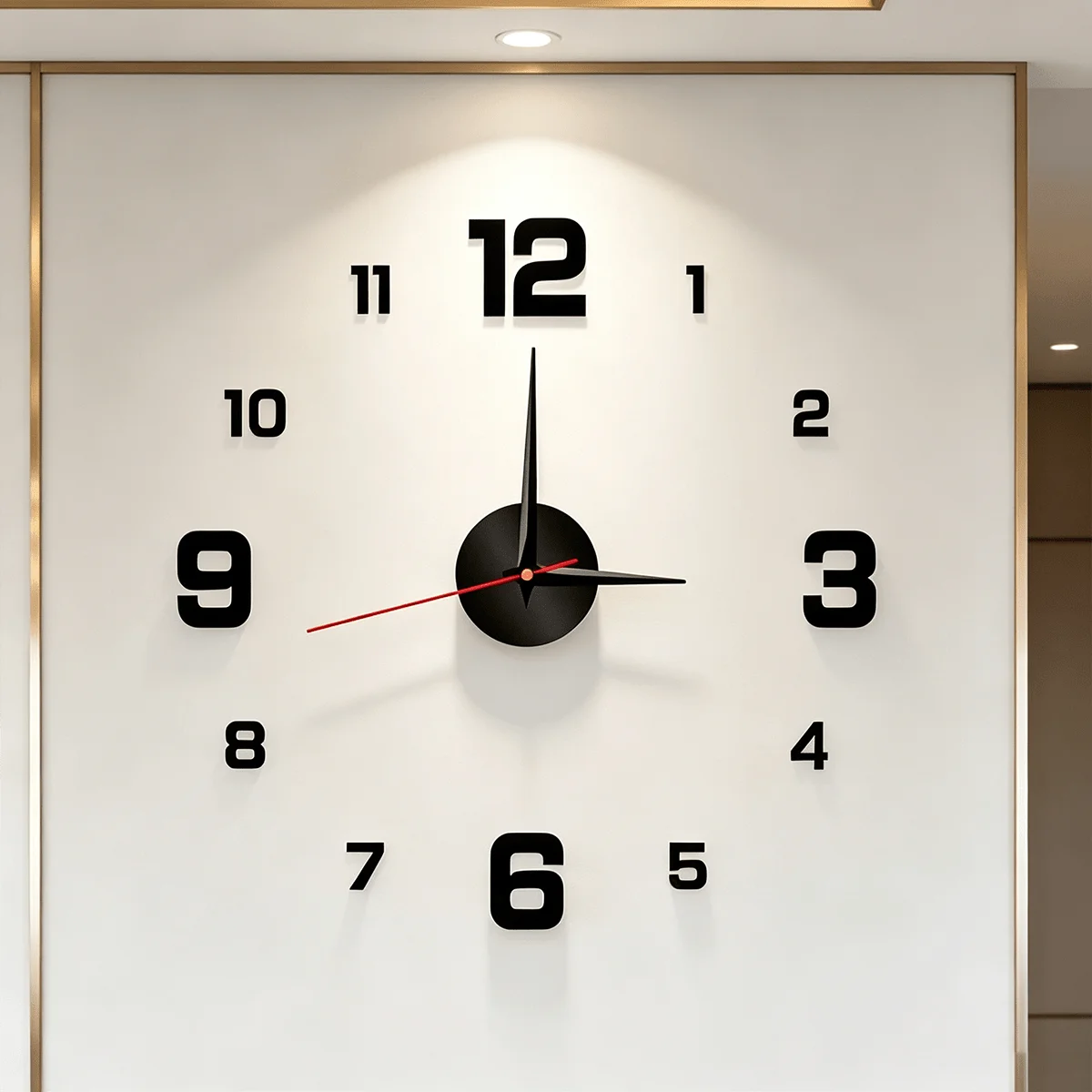Glow In The Dark DIY Mirror Wall Clock Sticker Decor