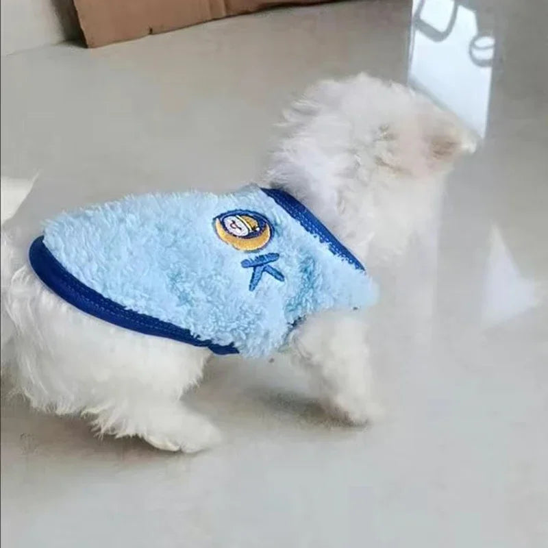 Cute Print Tea Cup Dog Sweater Winter Warm Fleece Pet Clothes for Small Dogs Teddy Chihuahua Puppy Pullovers Mascotas Clothing
