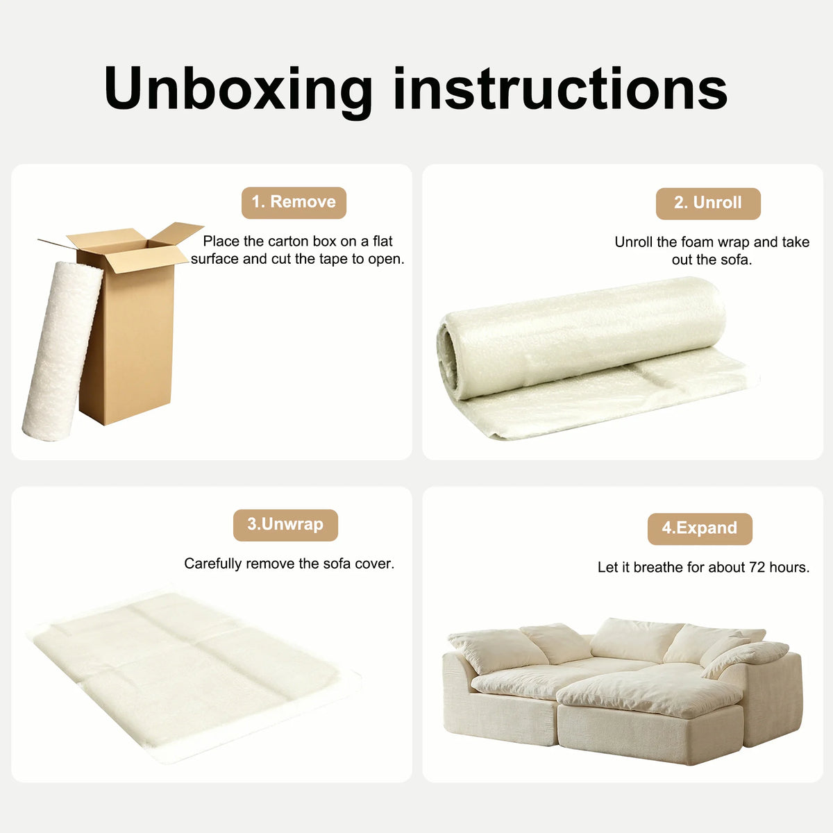 Yeflixvrau Modern Modular Sectional Sofa With Removable Cushions