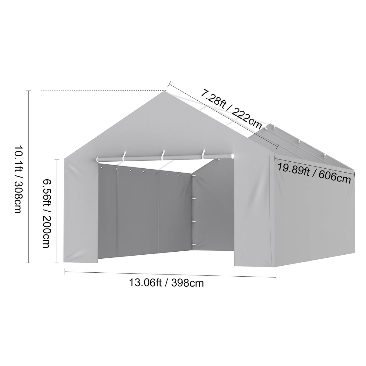 SucceBuy Carport Replacement Canopy Cover Waterproof UV Protected Shelter