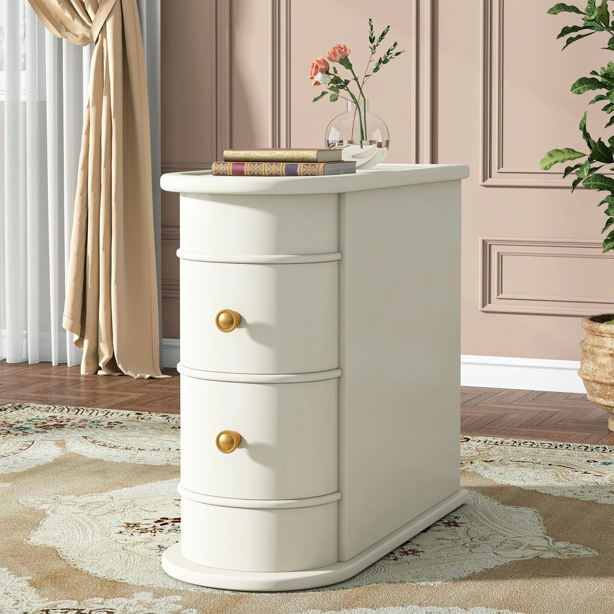 Tribesigns Modern Wooden End Table With Drawer For Sofa