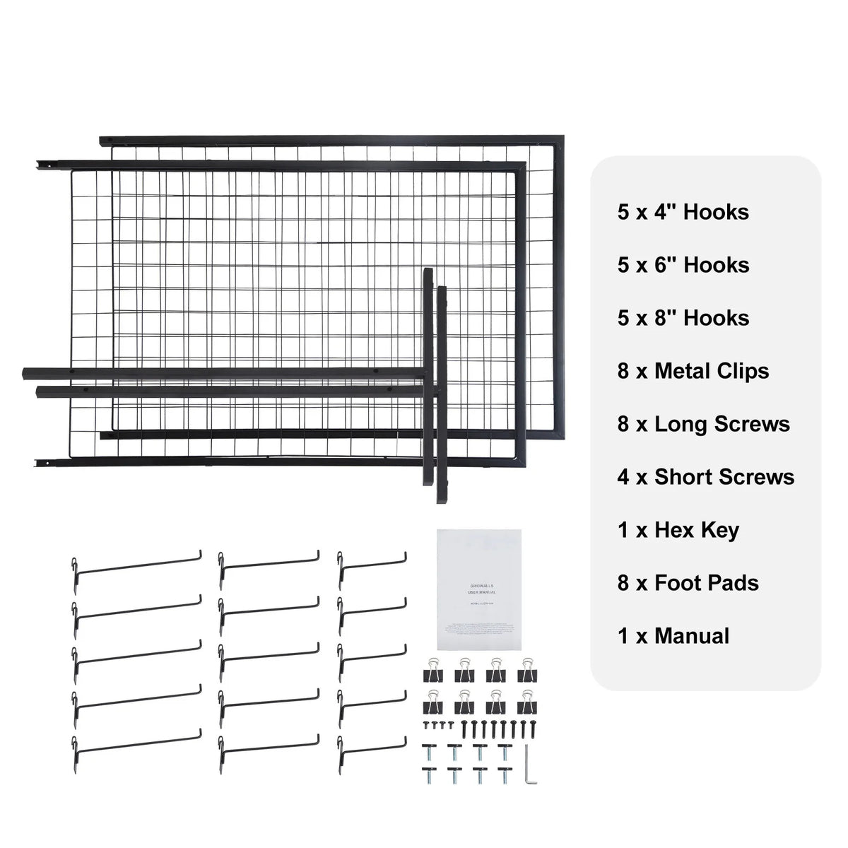 SucceBuy Double Sided Gridwall Display Rack With Hooks