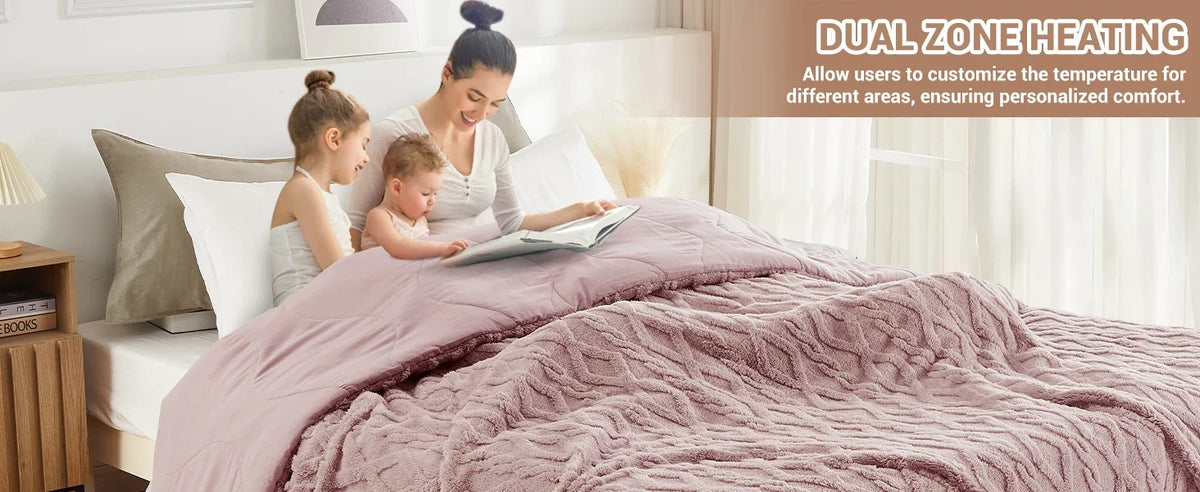Twister CK Electric Heated Comforter With Dual Controller For Cozy Warmth