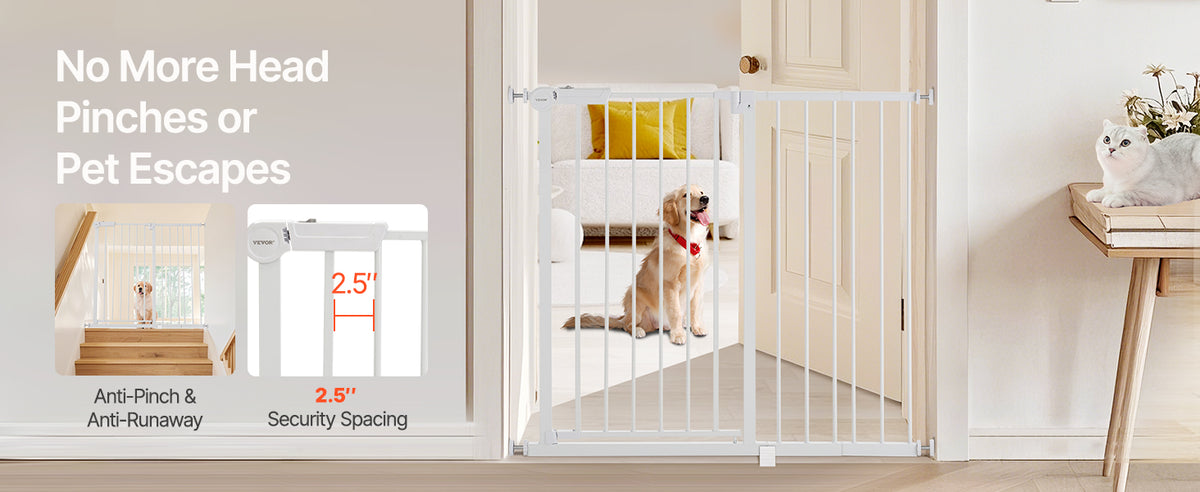SucceBuy Secure Pressure Mount Walk Through Baby And Dog Gate