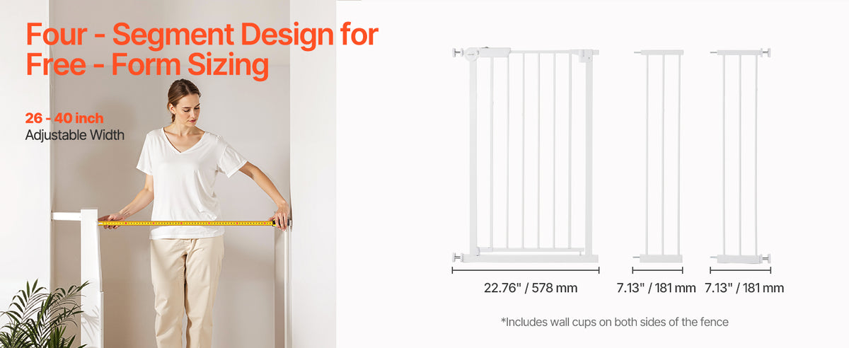 SucceBuy Secure Pressure Mount Walk Through Baby And Dog Gate