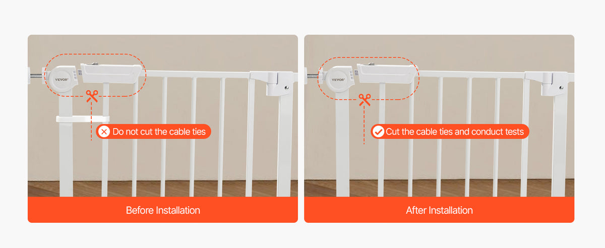 SucceBuy Secure Pressure Mount Walk Through Baby And Dog Gate