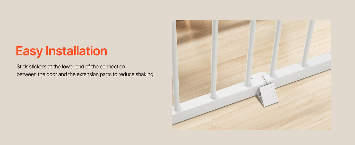 SucceBuy Secure Pressure Mount Walk Through Baby And Dog Gate