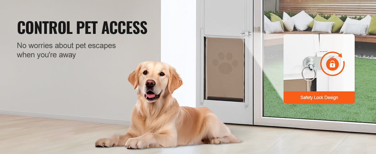 VEVOR Adjustable Sliding Glass Door Pet Door With Aluminum Frame