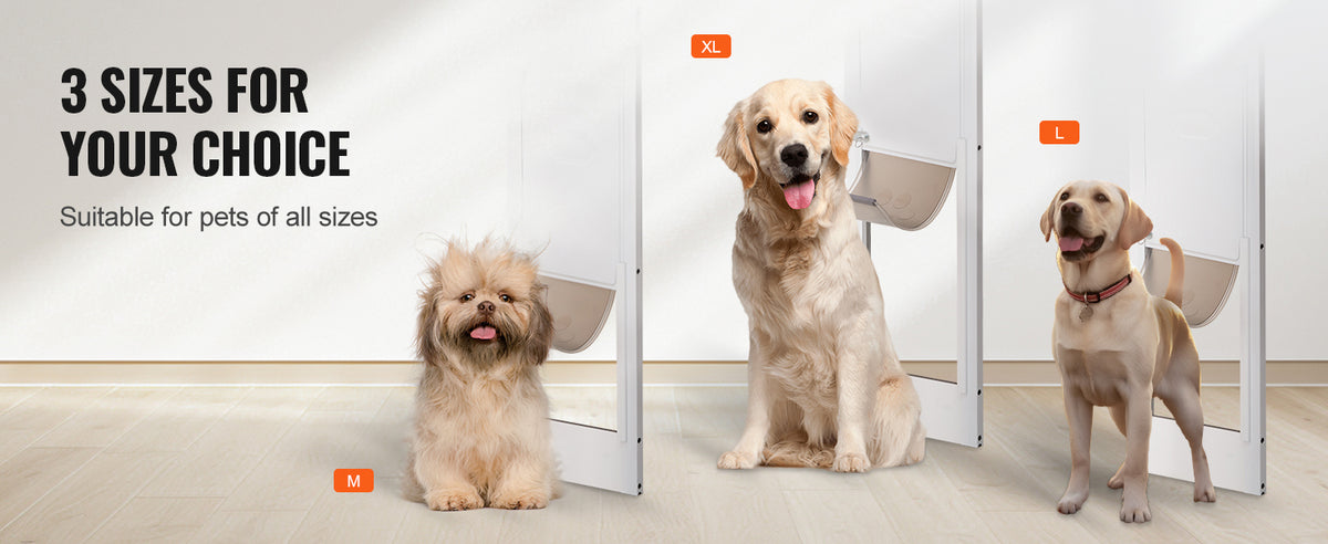 VEVOR Adjustable Sliding Glass Door Pet Door With Aluminum Frame