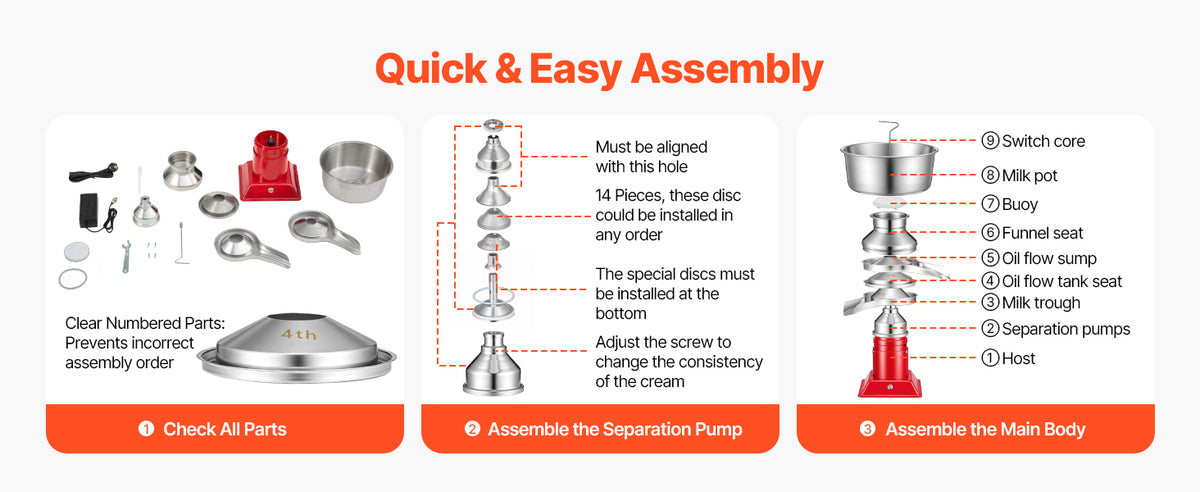 SucceBuy Electric Milk Cream Separator Machine Stainless Steel