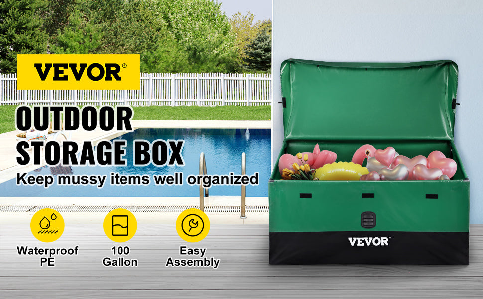 SucceBuy Waterproof Outdoor Storage Box For Patio And Garden