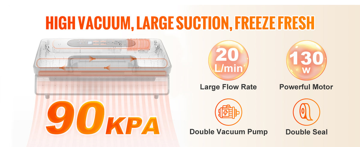 SucceBuy Vacuum Sealer Machine For Food Packaging And Kitchen Use