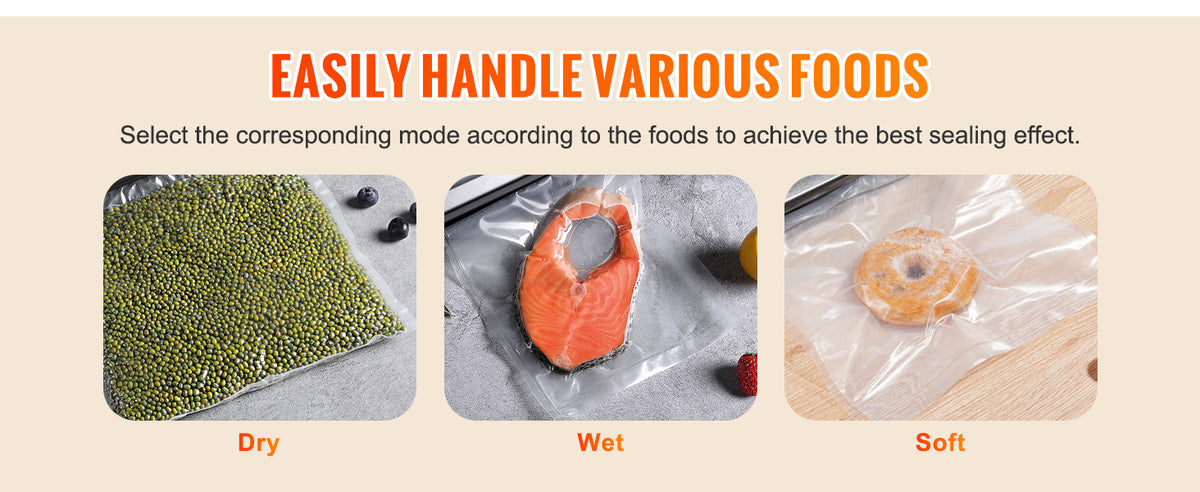 SucceBuy Vacuum Sealer Machine For Food Packaging And Kitchen Use