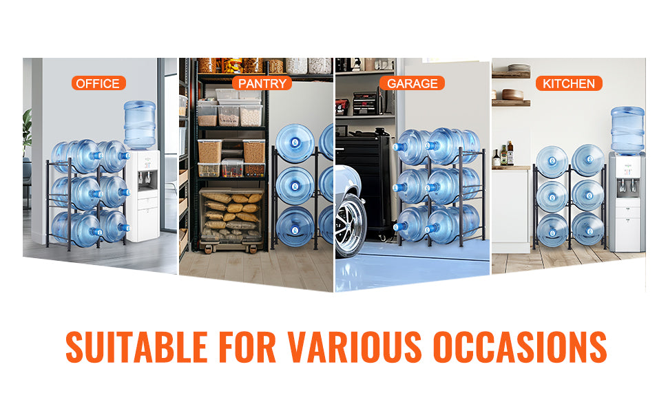 SucceBuy Three Tier Water Bottle Holder Rack For Kitchen Storage